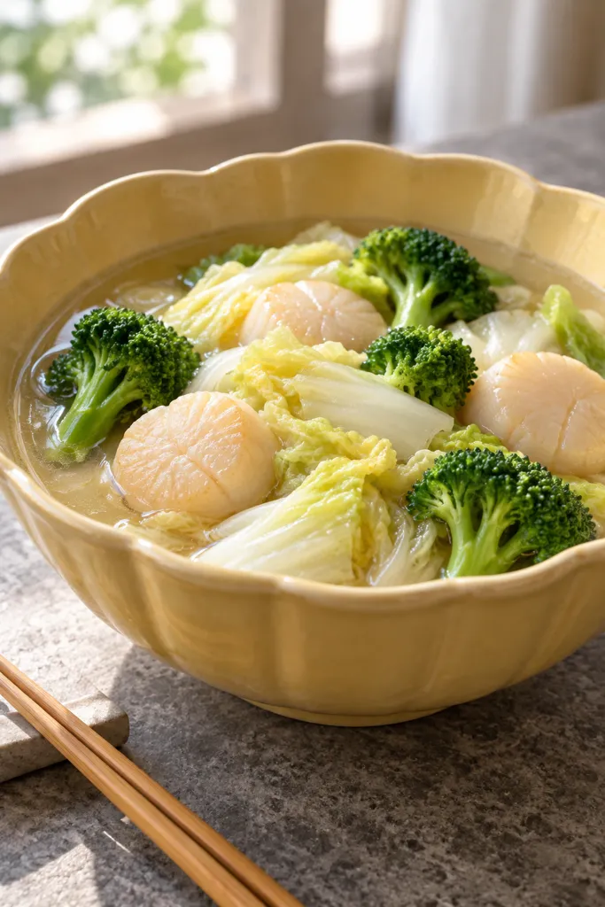 ほたてと白菜の酸菜風鍋の完成イメージ