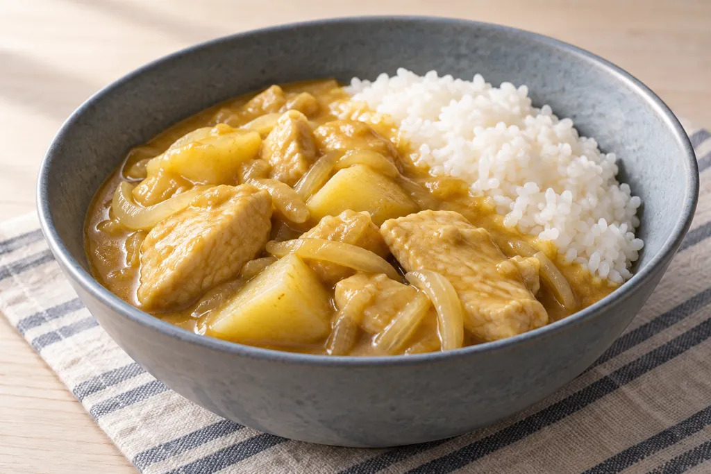 鶏むね肉とじゃがいもの洋風カレーの完成イメージ