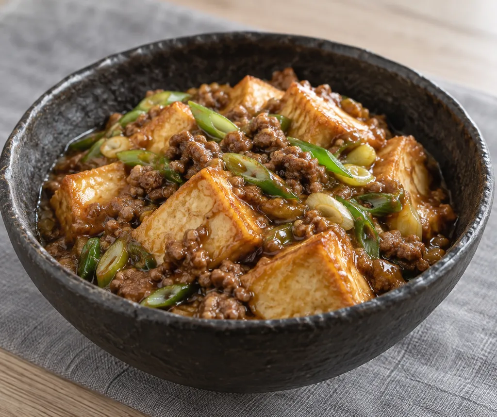 厚揚げと牛ひき肉の麻婆豆腐風の完成イメージ