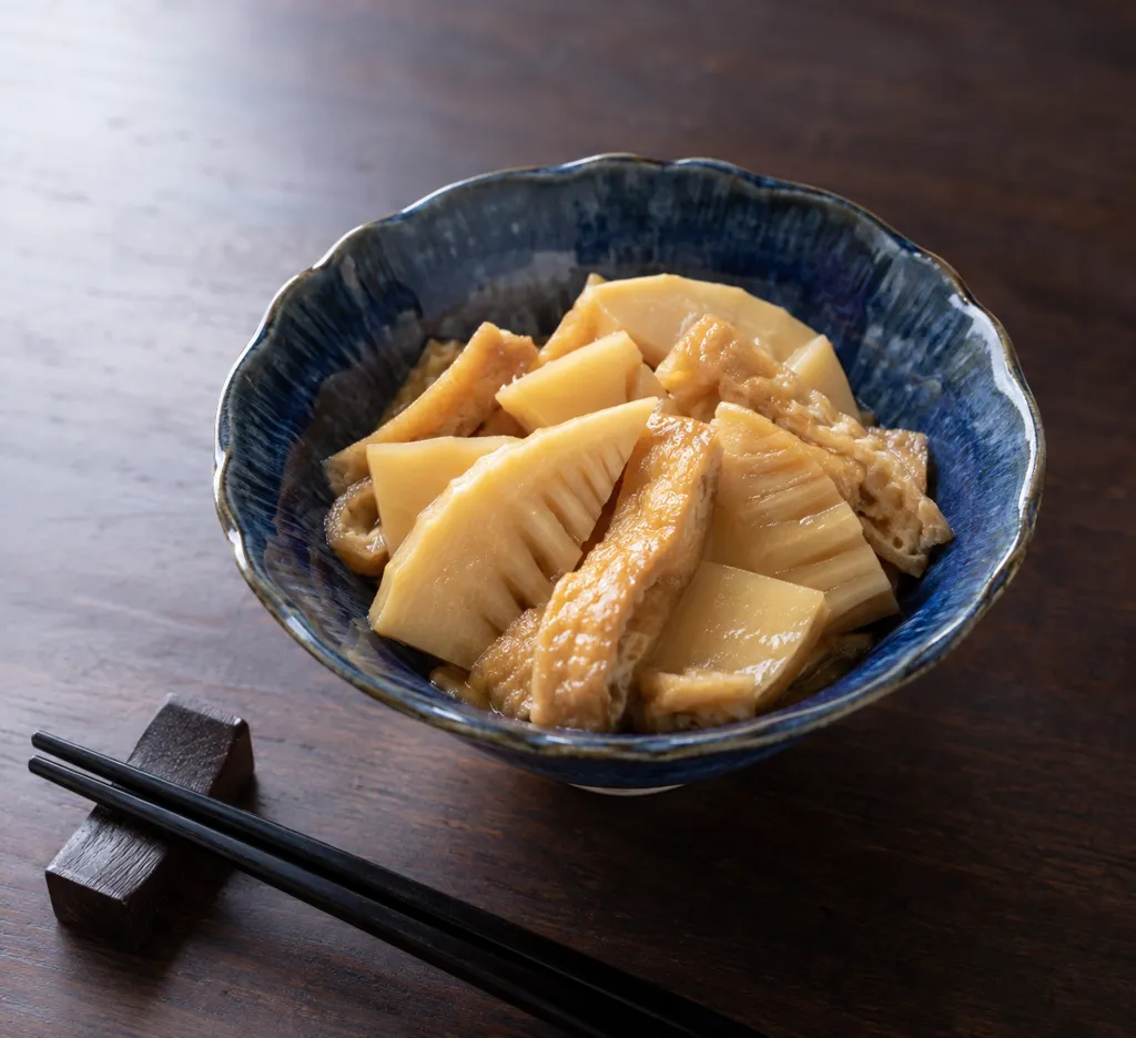 油揚げとたけのこの甘辛煮の完成イメージ