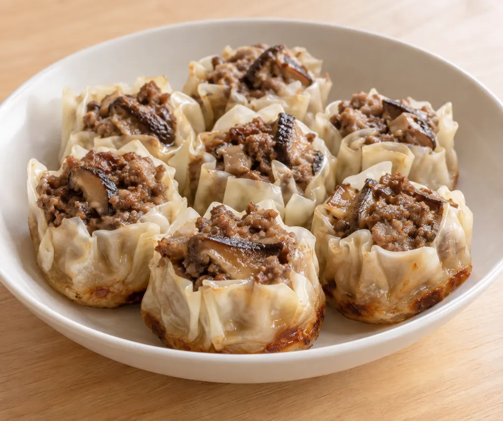 牛ひき肉としいたけの焼き焼売の完成イメージ