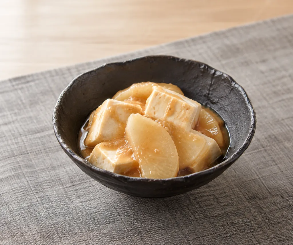 豆腐と長芋の味噌煮の完成イメージ