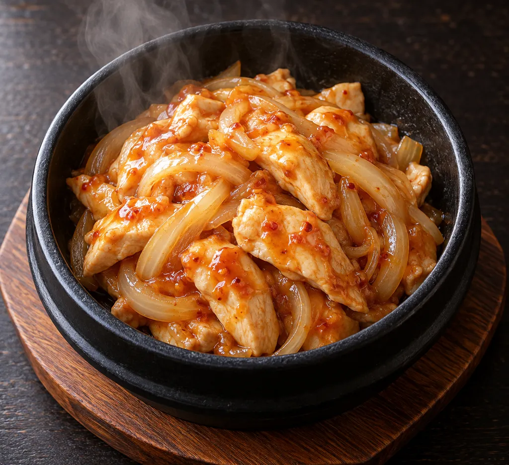 鶏むね肉と玉ねぎのスイチリ生姜炒めの完成イメージ