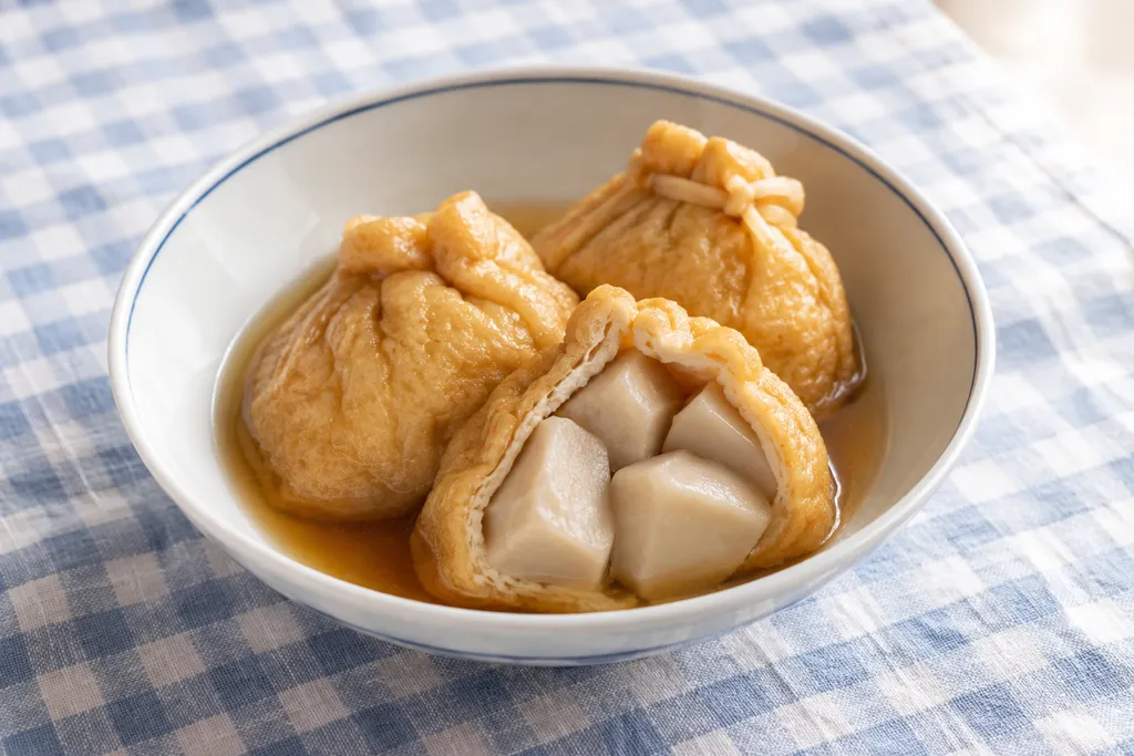 油揚げと里芋の袋煮の完成イメージ