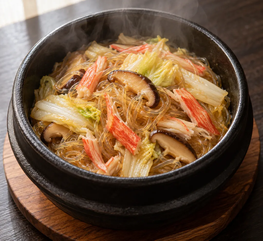かにかまと白菜のチャプチェの完成イメージ