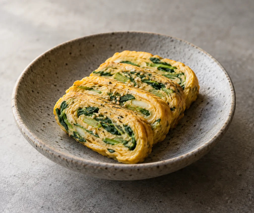 水菜の卵焼きの完成イメージ
