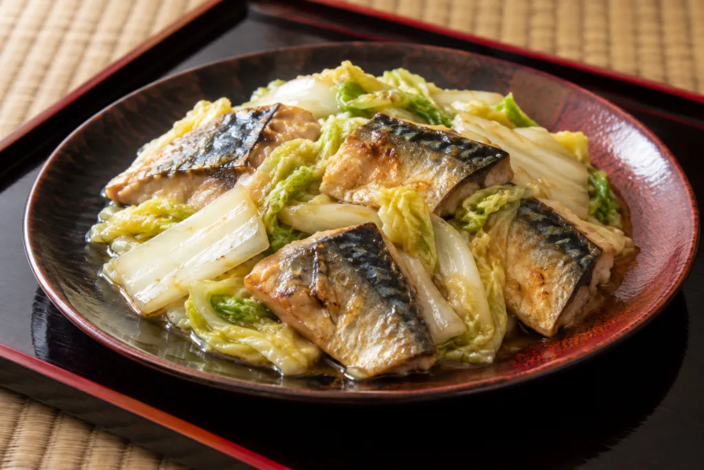 さばと白菜のしょうが塩炒めの完成イメージ