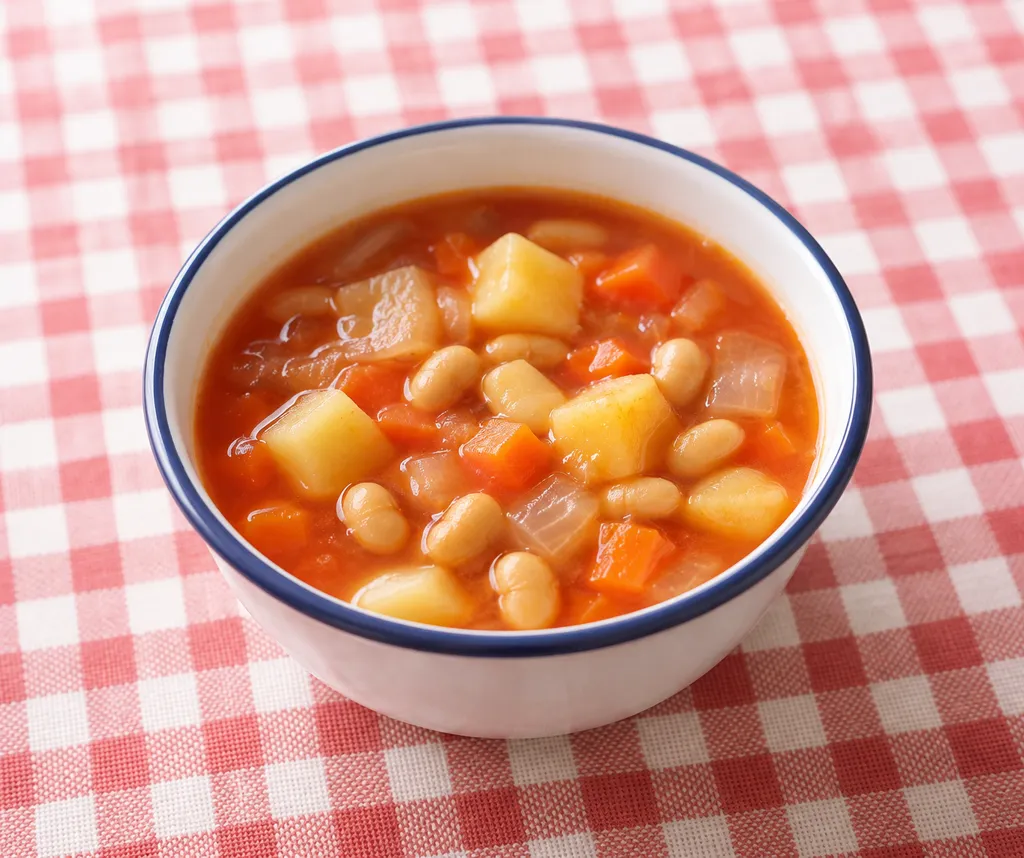 大豆とじゃがいものミネストローネの完成イメージ