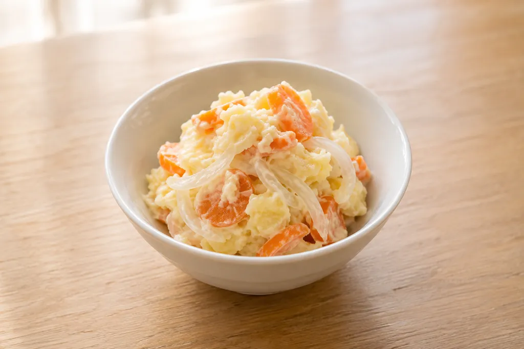 にんじんと玉ねぎの中華ポテトサラダの完成イメージ