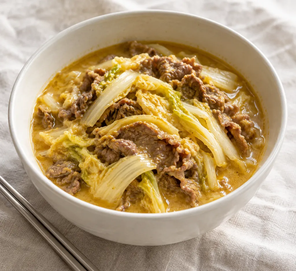 牛肉と白菜のココナッツ煮の完成イメージ