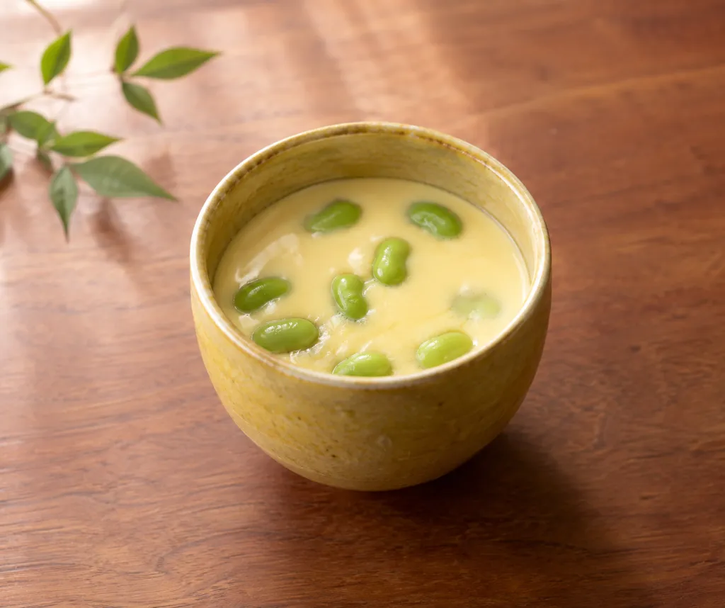 枝豆の茶碗蒸しの完成イメージ