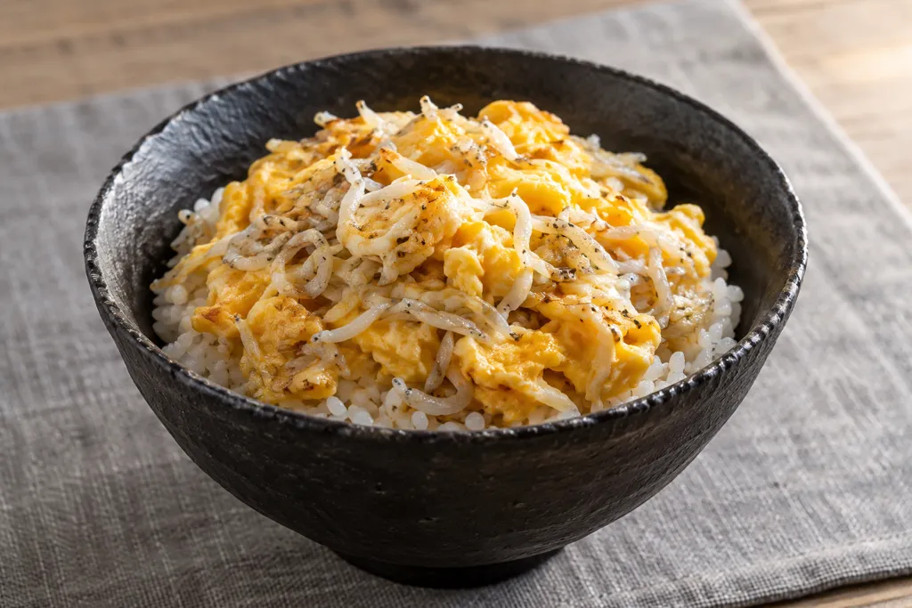 しらすと卵の香ばし丼の完成イメージ