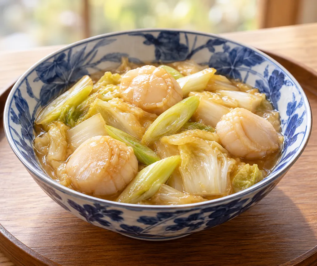 ほたてと白菜の味噌煮の完成イメージ