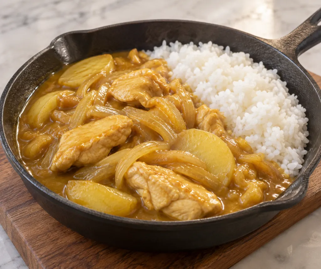 時短鶏むね肉とじゃがいものカレーの完成イメージ