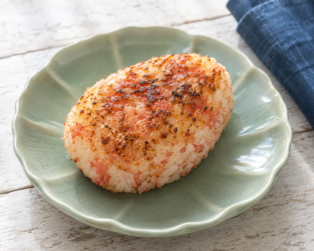 明太子の焼きおにぎりの完成イメージ