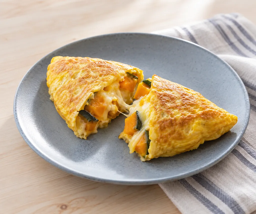 かぼちゃのチーズオムレツの完成イメージ