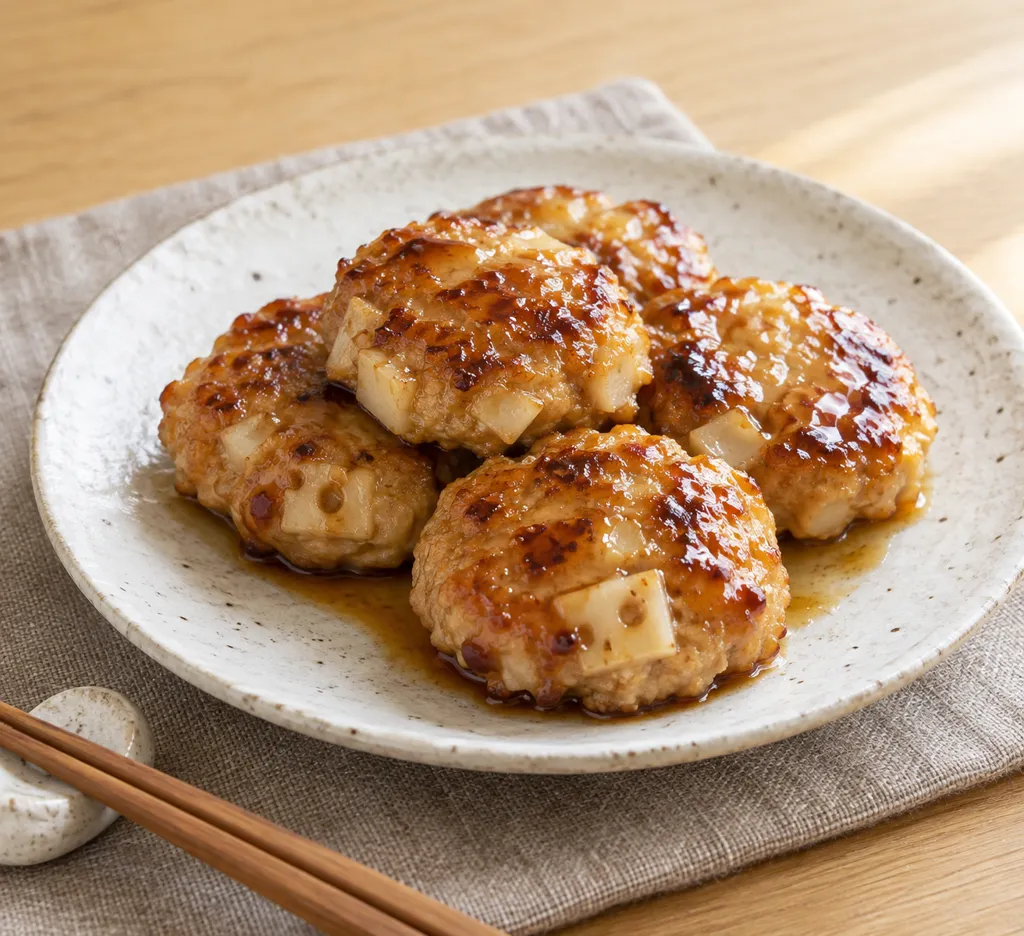 れんこんの鶏つくね焼きの完成イメージ