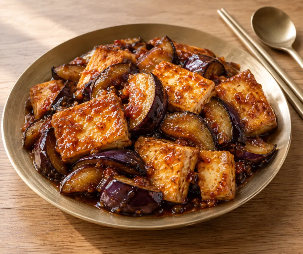 豆腐となすの韓国風甘辛焼きの完成イメージ