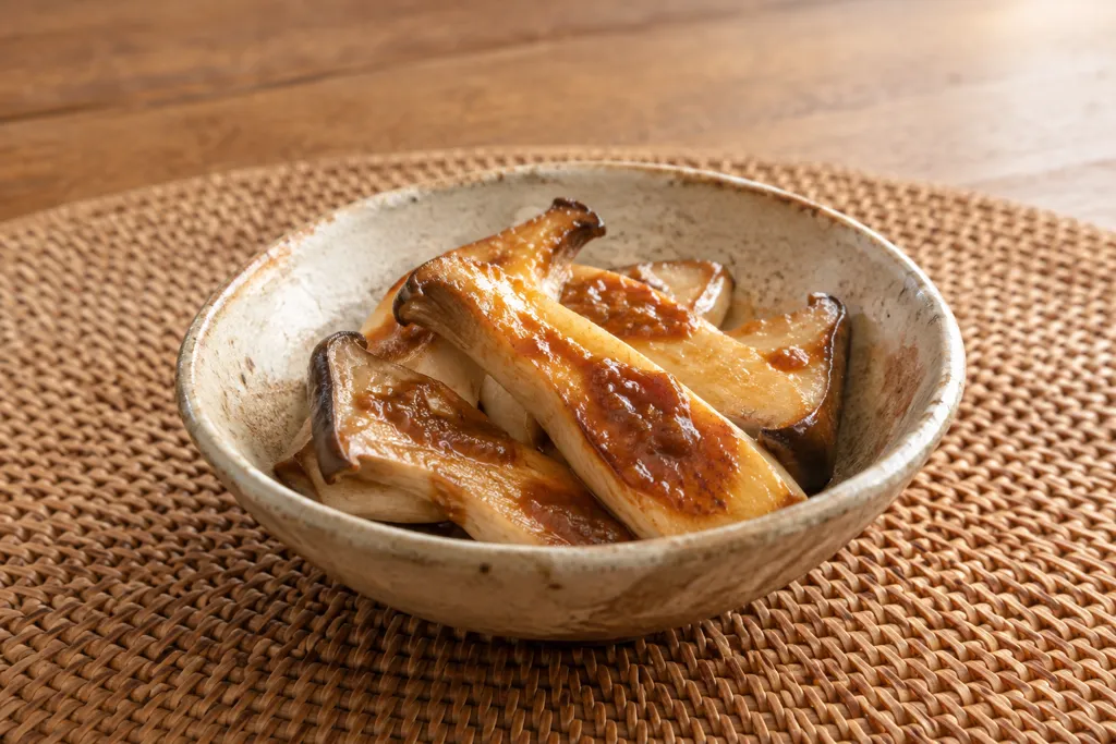 エリンギの味噌だれ焼きの完成イメージ