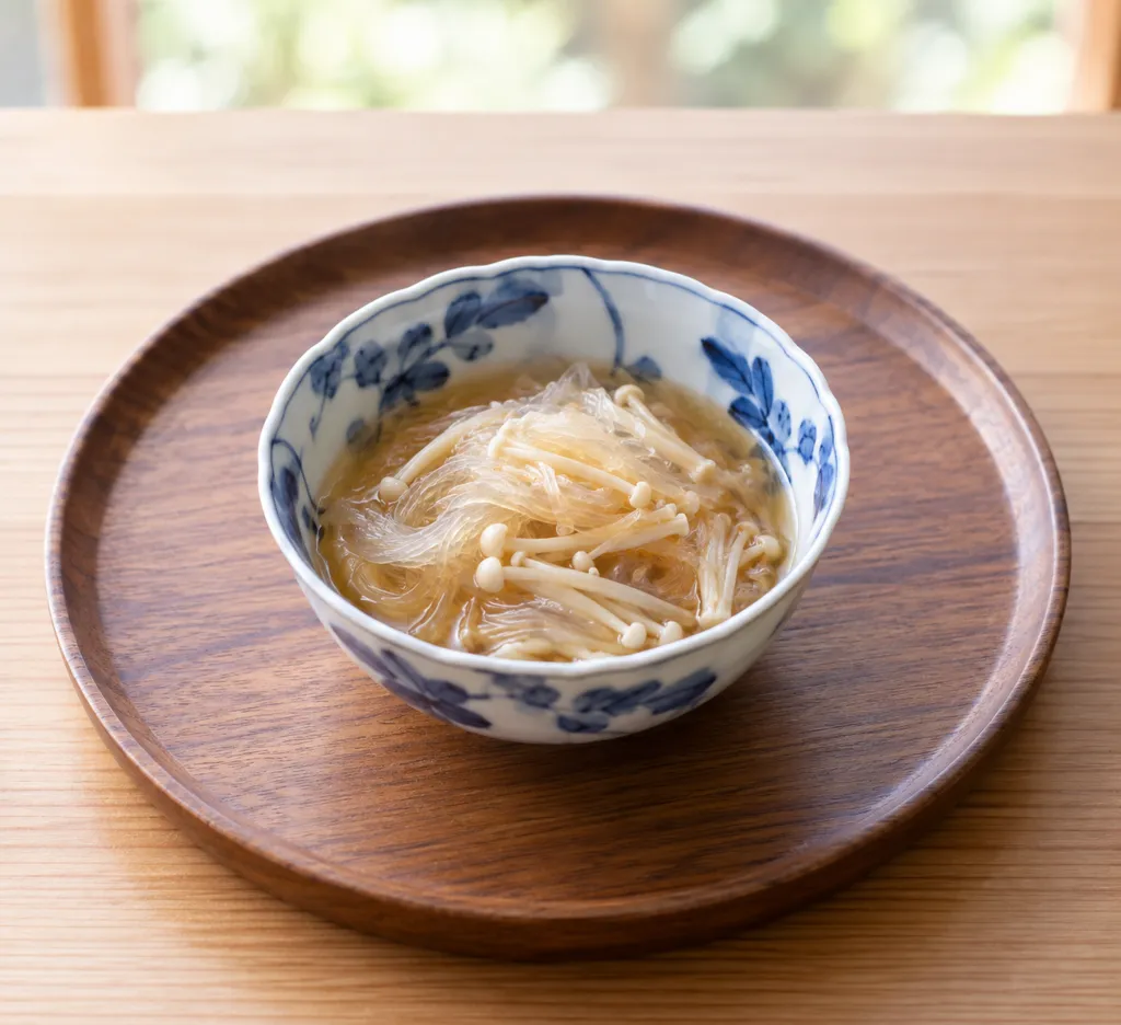 春雨とえのきのさっぱり煮の完成イメージ