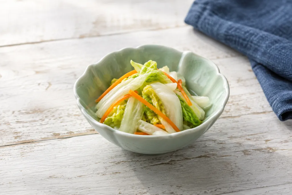 白菜とにんじんのだし浅漬けの完成イメージ