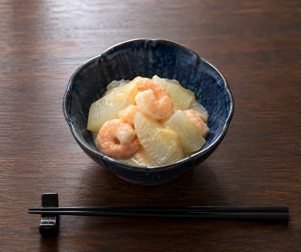 冬瓜とえびの酢味噌和えの完成イメージ