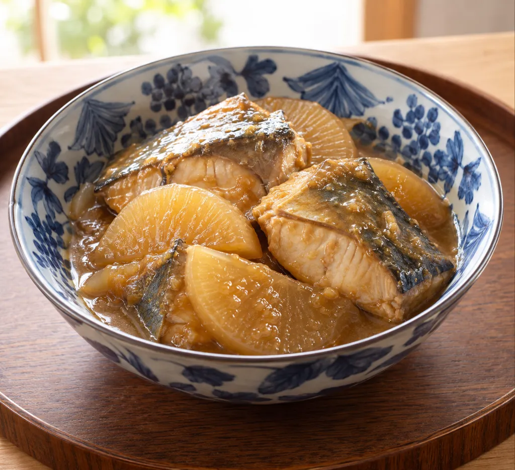 さわらと大根の味噌煮込みの完成イメージ