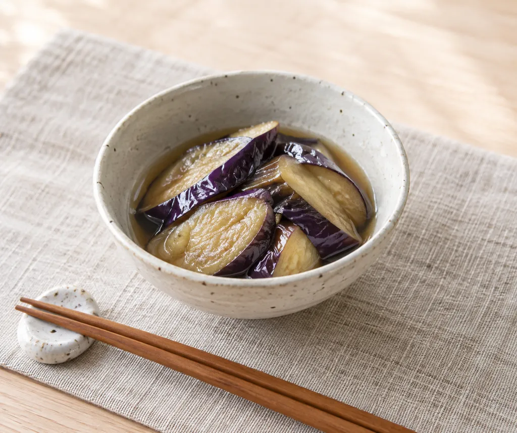 なすのレンジ煮びたしの完成イメージ