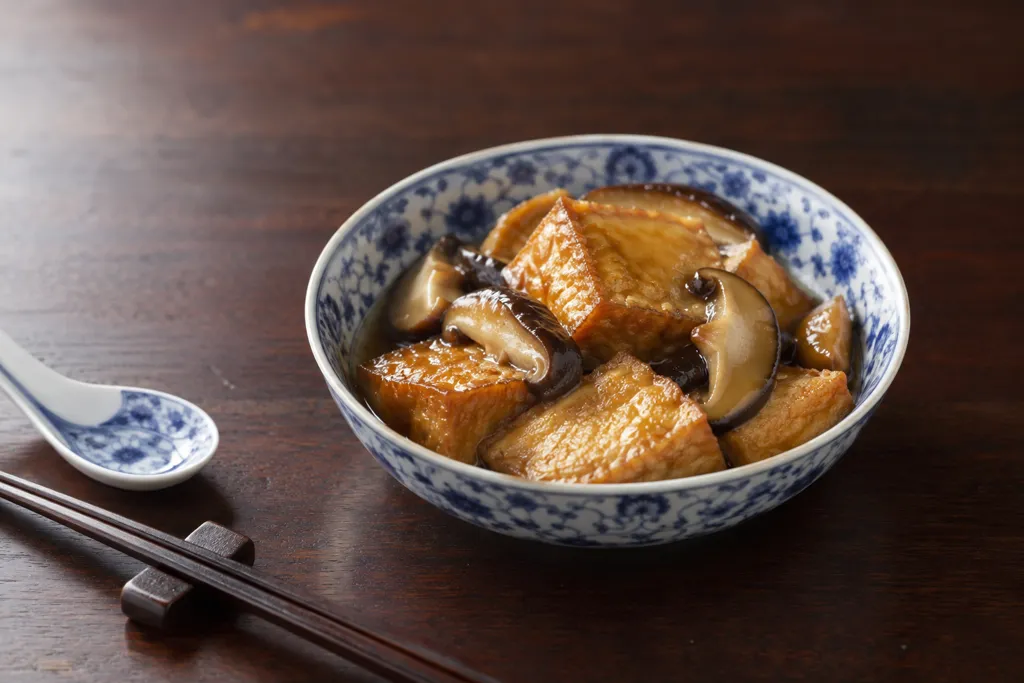 厚揚げとしいたけの中華焼きの完成イメージ