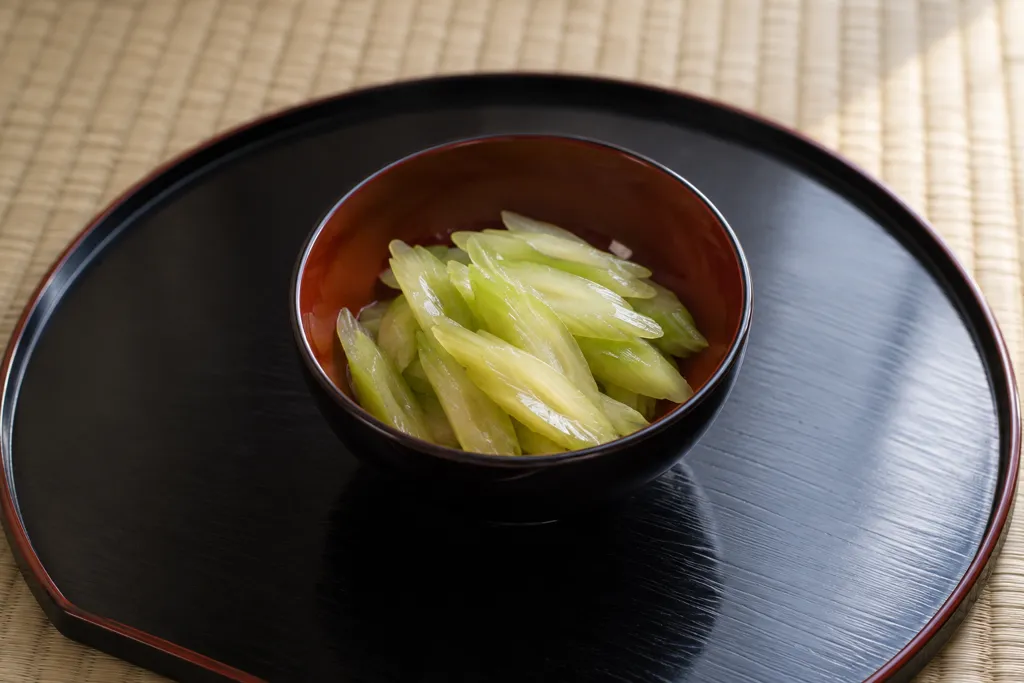 セロリのからし醤油和えの完成イメージ