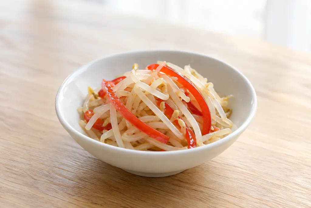 もやしとパプリカの中華和えの完成イメージ