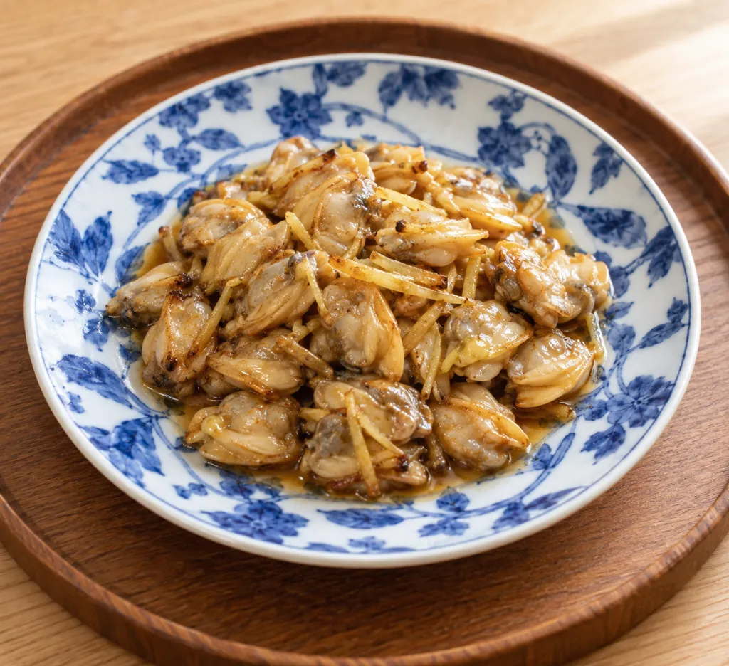あさりのしょうがポン酢焼きの完成イメージ