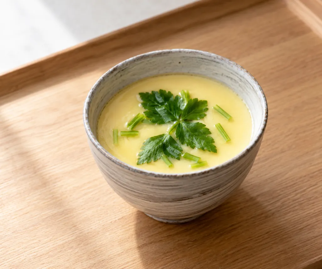 三つ葉の冷やし茶碗蒸しの完成イメージ