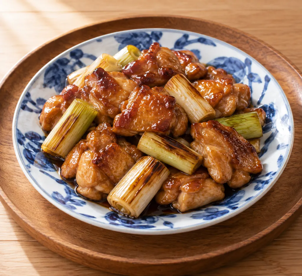 鶏もも肉とねぎの照り焼きの完成イメージ