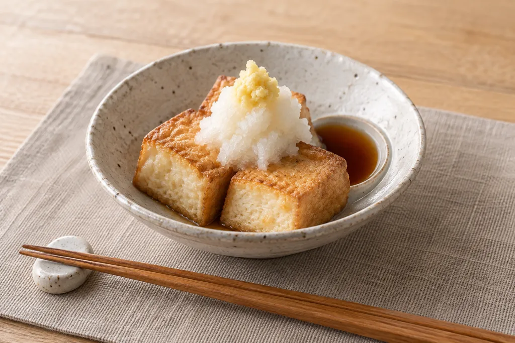 厚揚げの大根おろしのせの完成イメージ