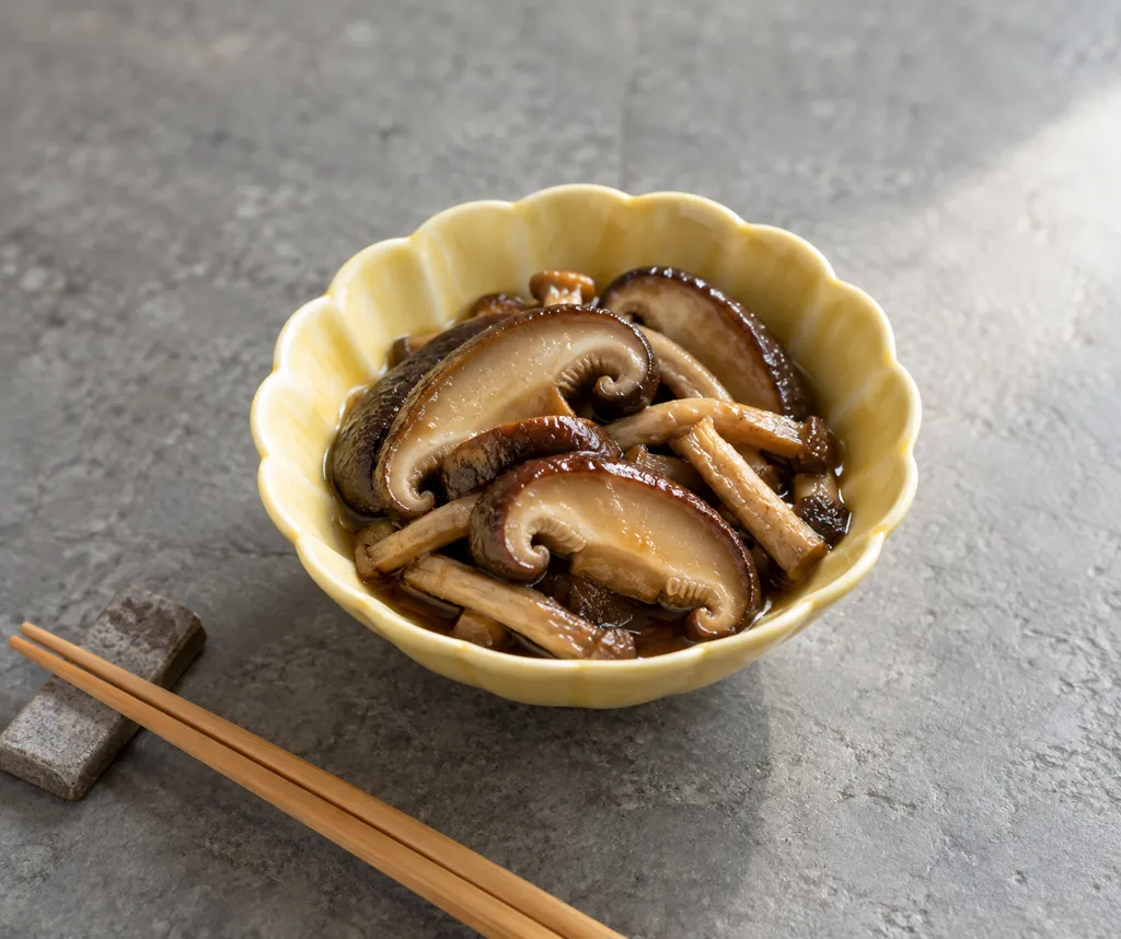 しいたけのごま油香る中華蒸しの完成イメージ