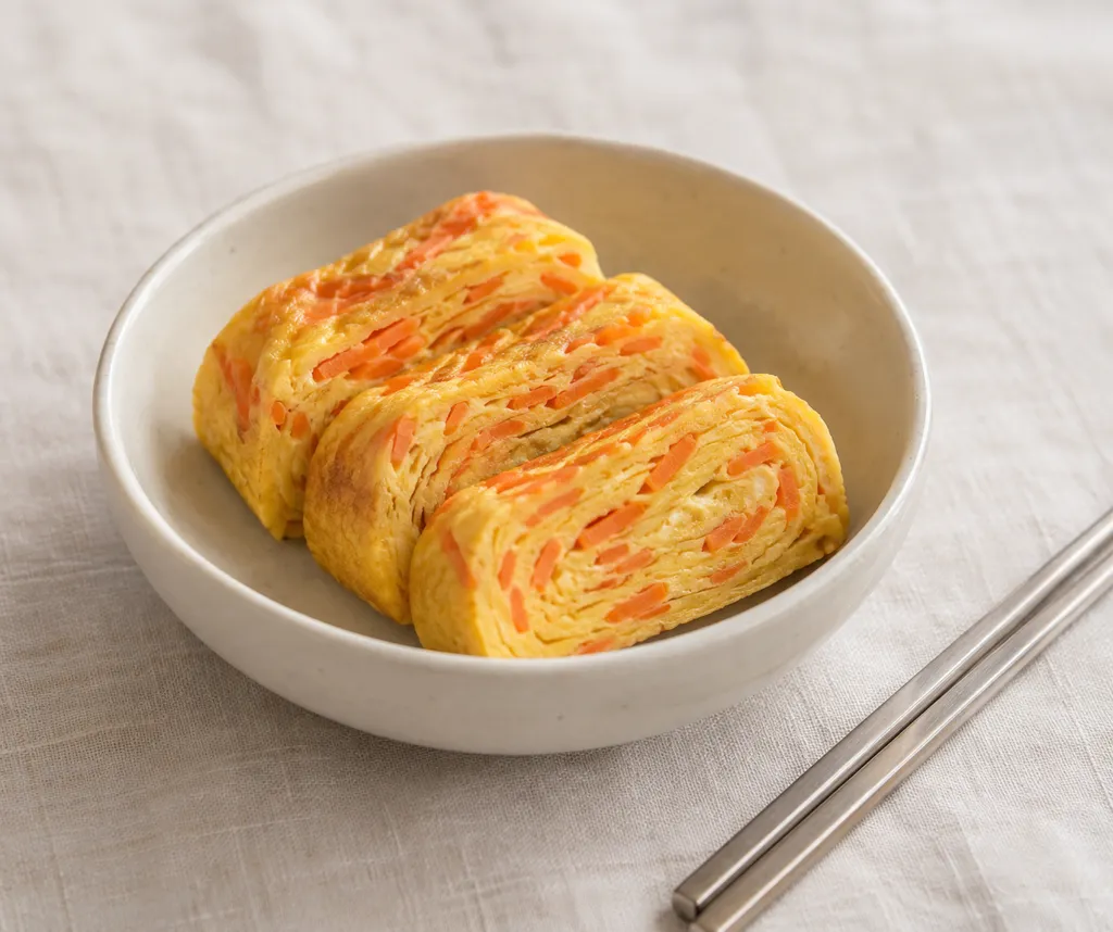 にんじんの卵焼きの完成イメージ