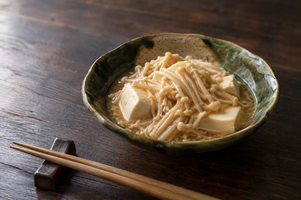 豆腐とえのきの味噌煮の完成イメージ