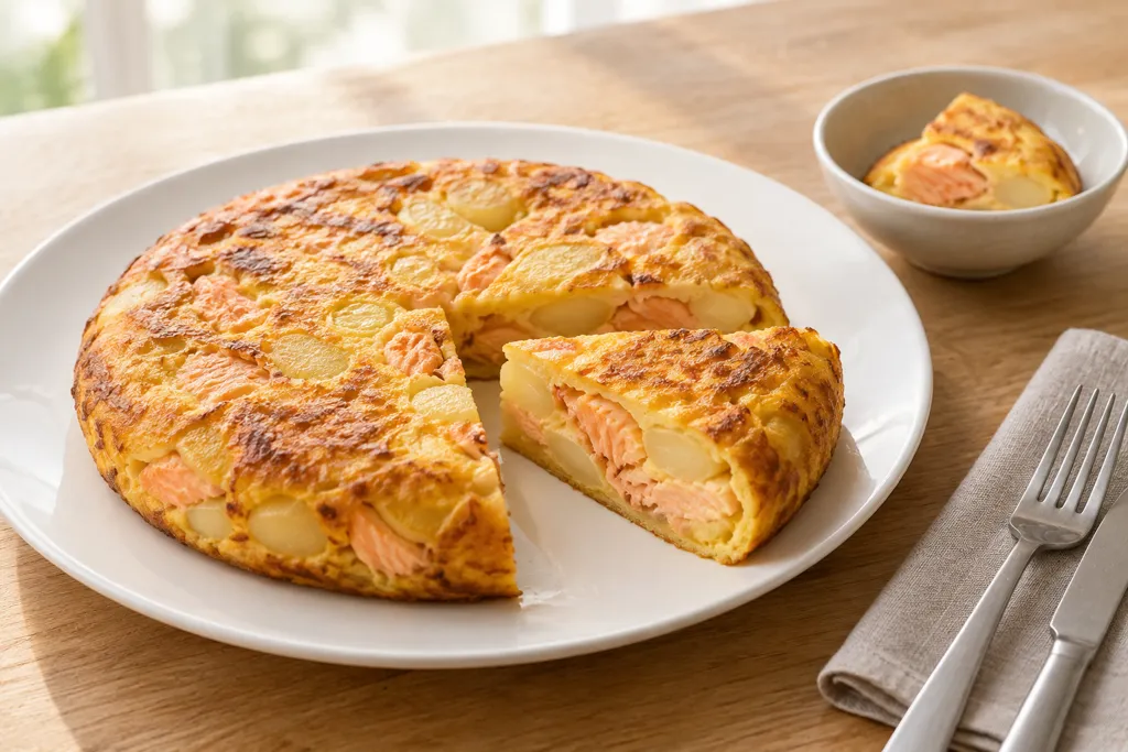 じゃがいもと鮭のスペイン風卵焼きの完成イメージ