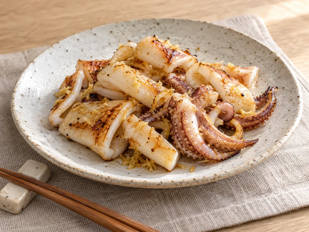 いかのしょうが塩焼きの完成イメージ