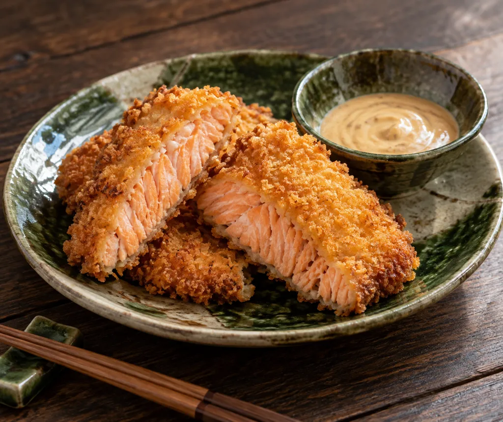 鮭のフライ 味噌マヨ添えの完成イメージ