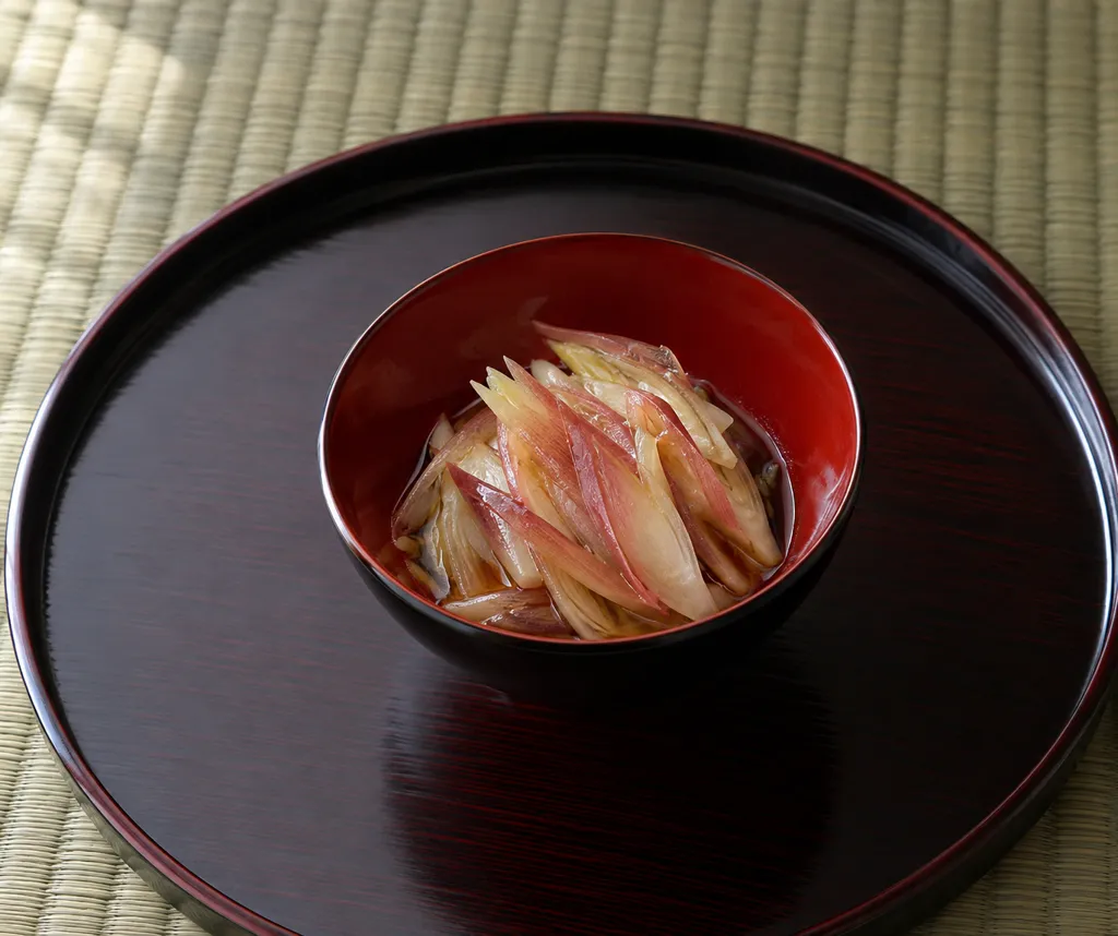 みょうがのわさび酢醤油和えの完成イメージ