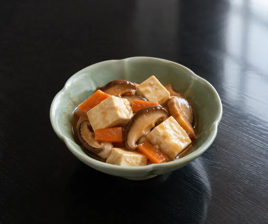 豆腐としいたけの中華煮の完成イメージ