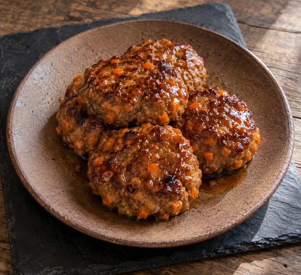 にんじんの牛つくね焼きの完成イメージ