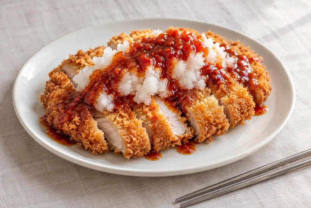 豚ロースと大根の韓国豚カツの完成イメージ