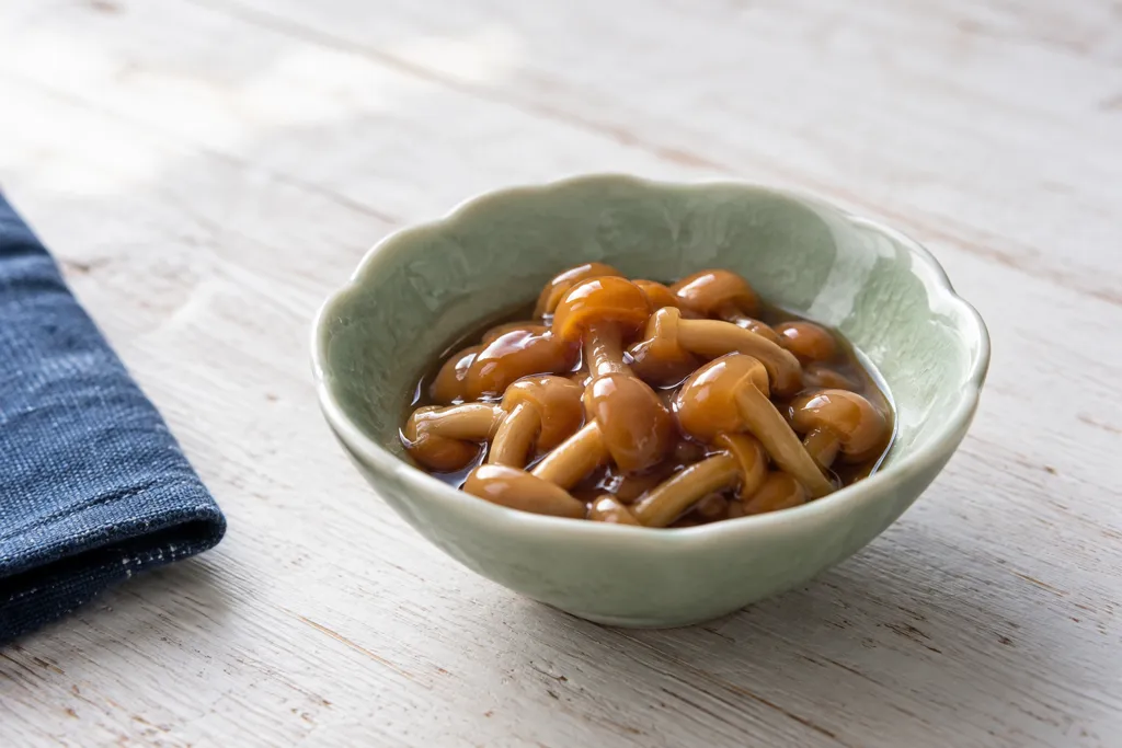 なめこのなめたけ風煮の完成イメージ