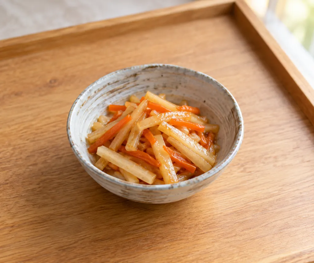 長芋とにんじんのきんぴらの完成イメージ