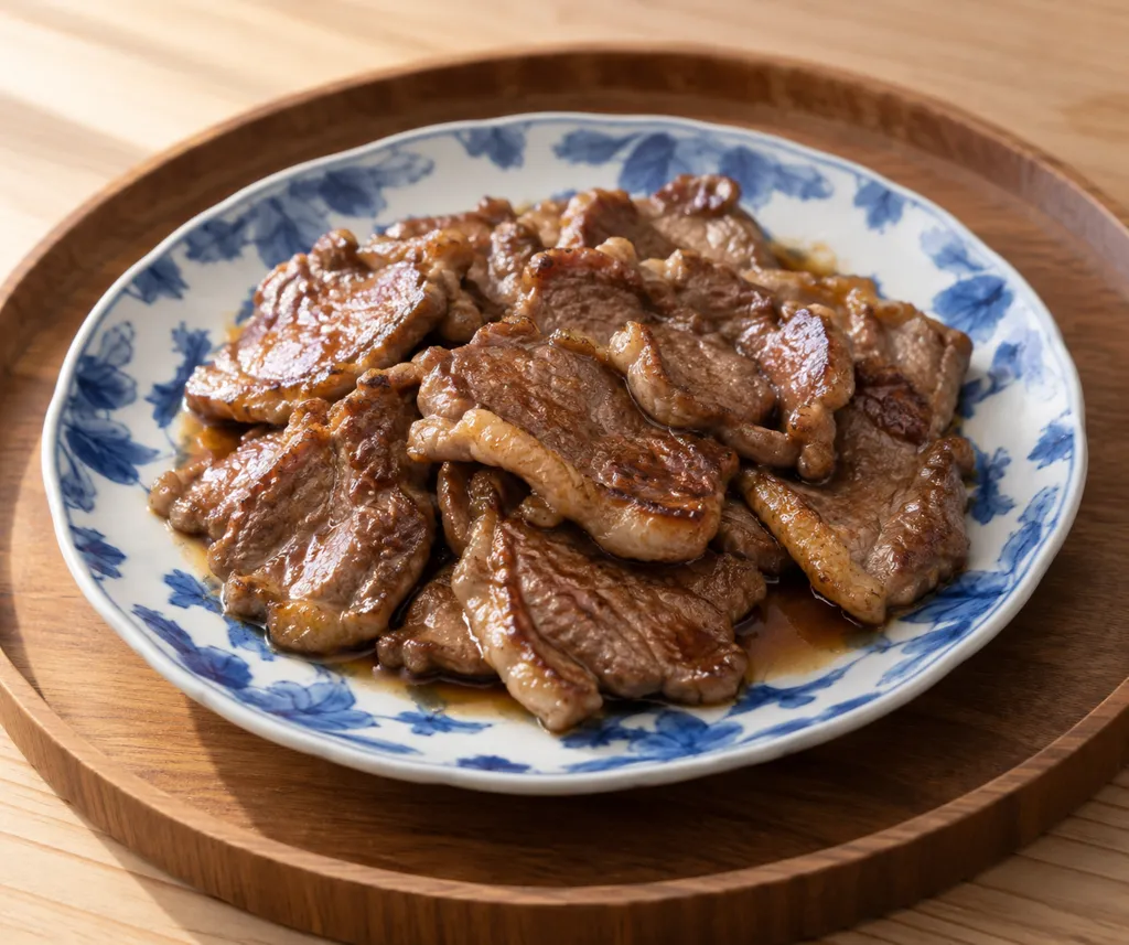 ラム肉のしょうがぽん酢焼きの完成イメージ