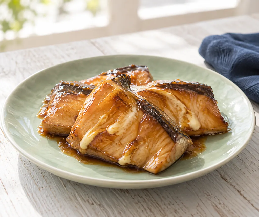 ぶりのしょうがマヨ照り焼きの完成イメージ