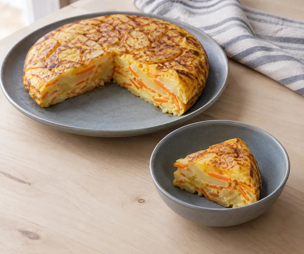 じゃがいもとにんじんのスペイン風卵焼きの完成イメージ
